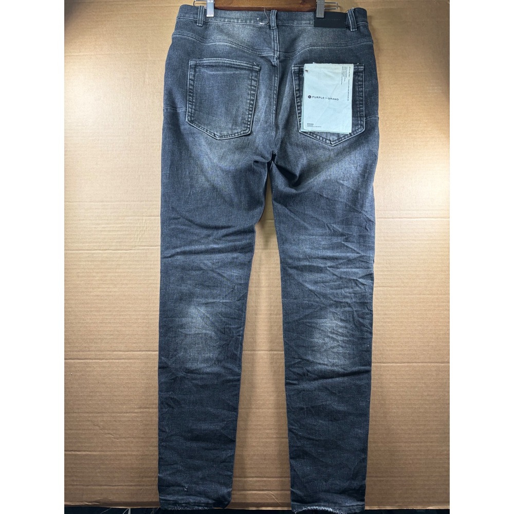 Purple Brand Mens 32x31 Black Stretch Slim Jeans Faded Designer Denim